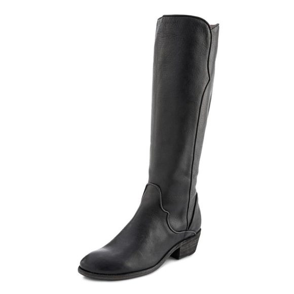 FRYE CARSON PIPING TALL BOOTS FOR WOMEN MADE FROM ANTIQUED PULL-UP LEATHER - Picture 1 of 6